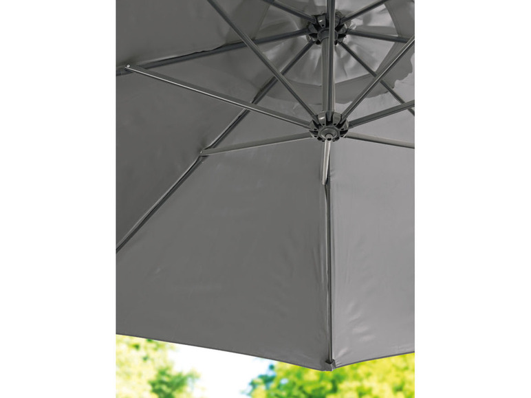 Ga naar volledige schermweergave: LIVARNO HOME Zwevende parasol Ø 300 cm, handzwengel - afbeelding 5