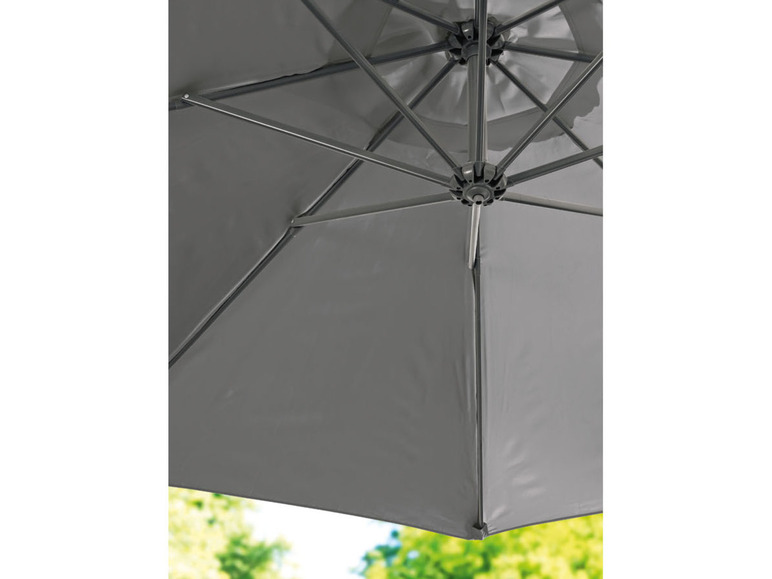 Ga naar volledige schermweergave: LIVARNO home Zwevende parasol Ø 300 cm, handzwengel - afbeelding 5