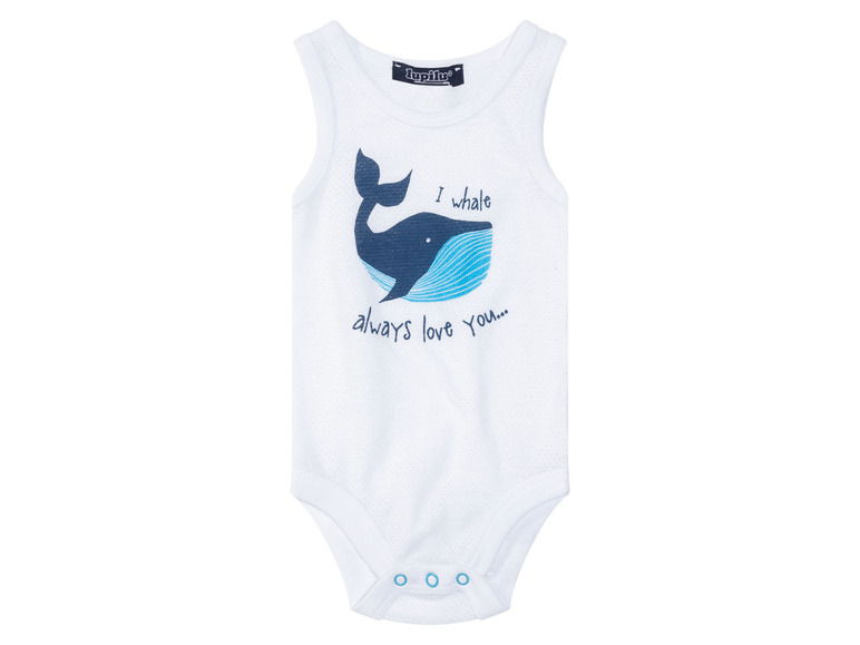 Aller en mode plein écran lupilu® Bodys pour garçons bébés, 2 pièces, en pur coton bio - Photo 3