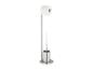 Porte-papier toilette et brosse WC en acier inoxydable.