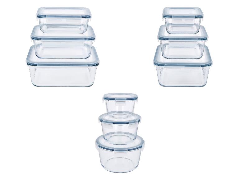 SILVERCREST® Set de boîtes de conservation en verre, 3 pièces