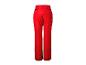 Rode, waterdichte skibroek met hoge taille en verstelbare bretels.