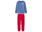Blauwe longsleeve met 'FAMILY TIME'-print en rode joggingbroek