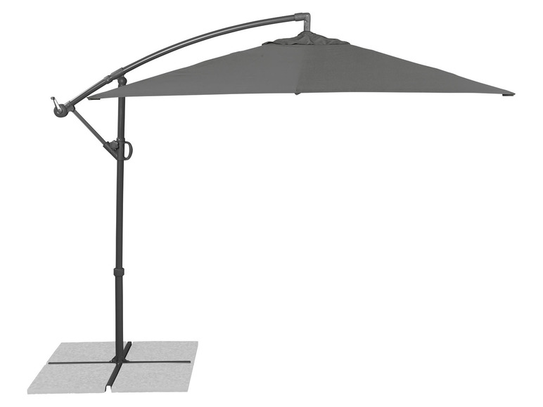 Ga naar volledige schermweergave: Zwevende parasol 2,5 x 2,5 m antraciet LIVARNO home - afbeelding 1