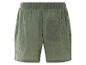 Olijfgroene shorts van stof, casual stijl.