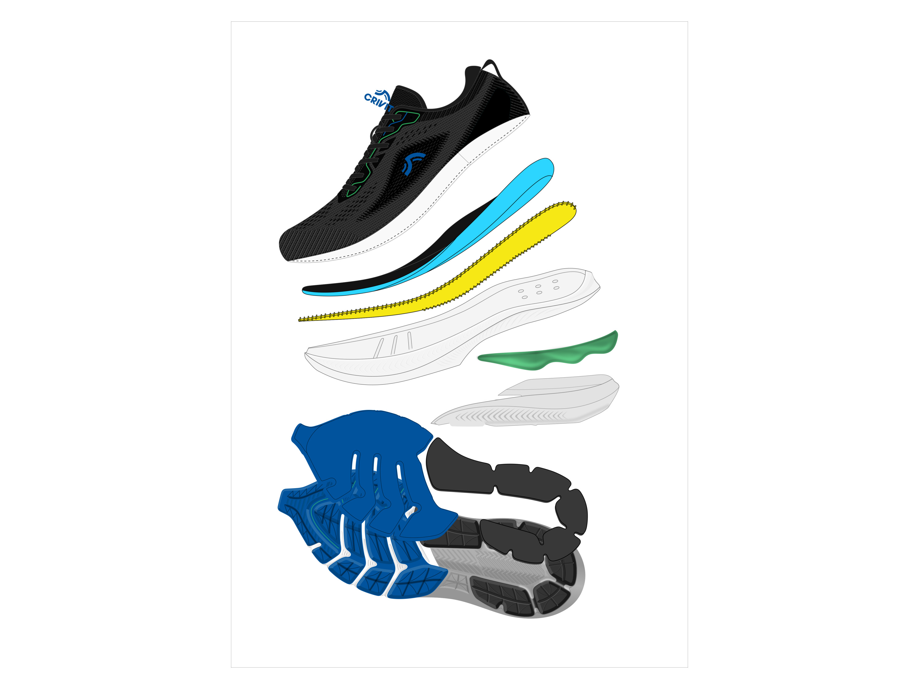 CRIVIT Loopschoenen voor heren - 18