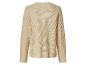 Pull en maille beige à manches longues, vue de dos