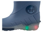 Bottes de pluie bleues avec ancre et semelles lumineuses.