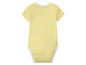 Body bébé jaune rayé à manches courtes