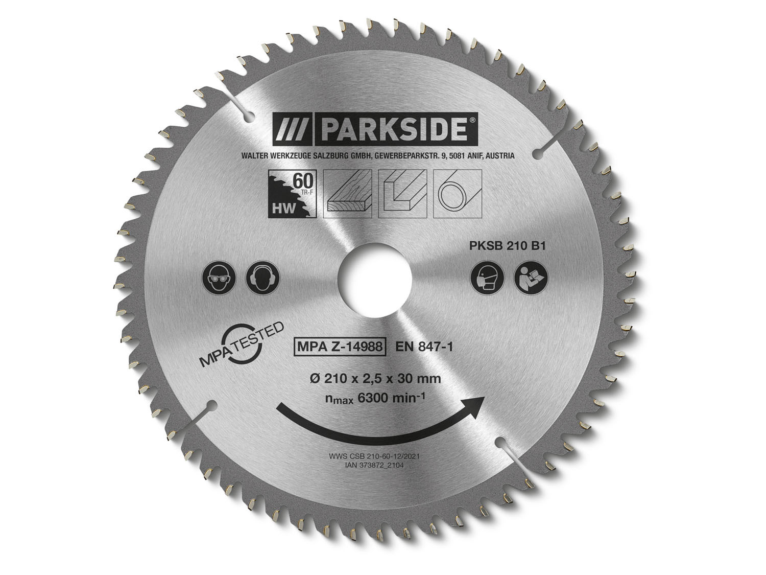 PARKSIDE® Lame pour scie circulaire 210 x 2,5 x 30 mm