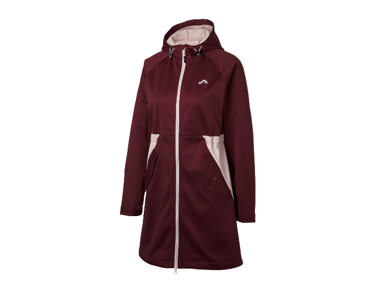 Veste longue à capuche bordeaux de la marque Icepeak.