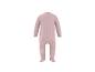 Roze babypyjama met sterrenpatroon, achteraanzicht.