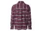 Chemise en flanelle à carreaux bordeaux