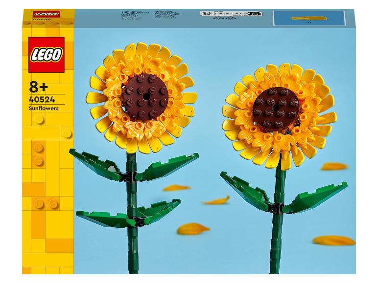 LEGO set met twee gele zonnebloemen, voor kinderen vanaf 8 jaar.