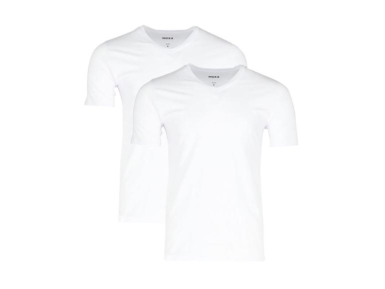 Deux t-shirts blancs MOXX à col en V
