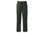 Donkergroene cargo broek met elastiek in de taille.