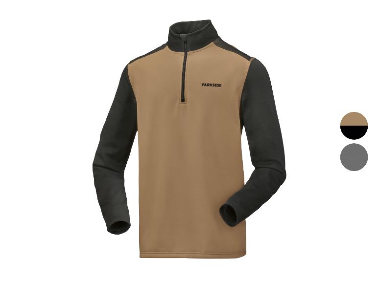 Polaire homme Parkside marron et noire avec fermeture éclair.