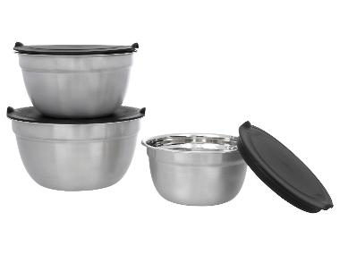 SILVERCREST® Saladiers en acier inoxydable, 3 pièces