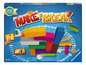 De doos van het Ravensburger spel 'Make 'n Break' met kleurrijke houten blokken.