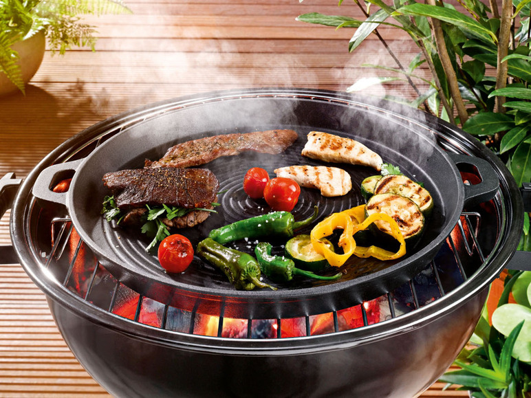 Aller en mode plein écran GRILLMEISTER Poêle pour barbecue, en fonte, Ø 40,5 cm (avec poignées) - Photo 5