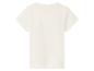 Achterkant van een wit T-shirt met korte mouwen