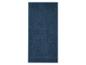 Donkerblauwe badhanddoek met een decoratief patroon aan de onderkant