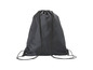 Un sac de sport noir avec un cordon de serrage.