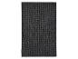 Tapis de bain gris foncé à texture bouclée