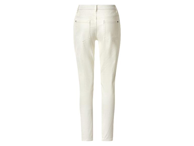 Vue arrière d'un jean slim-fit femme blanc cassé avec poches