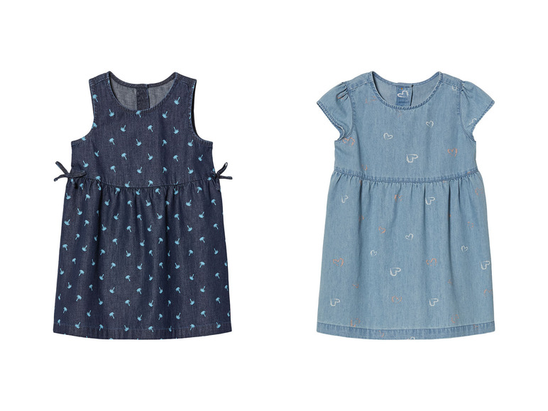 Aller en mode plein écran Robe en denim pour enfant en coton lupilu® - Photo 1