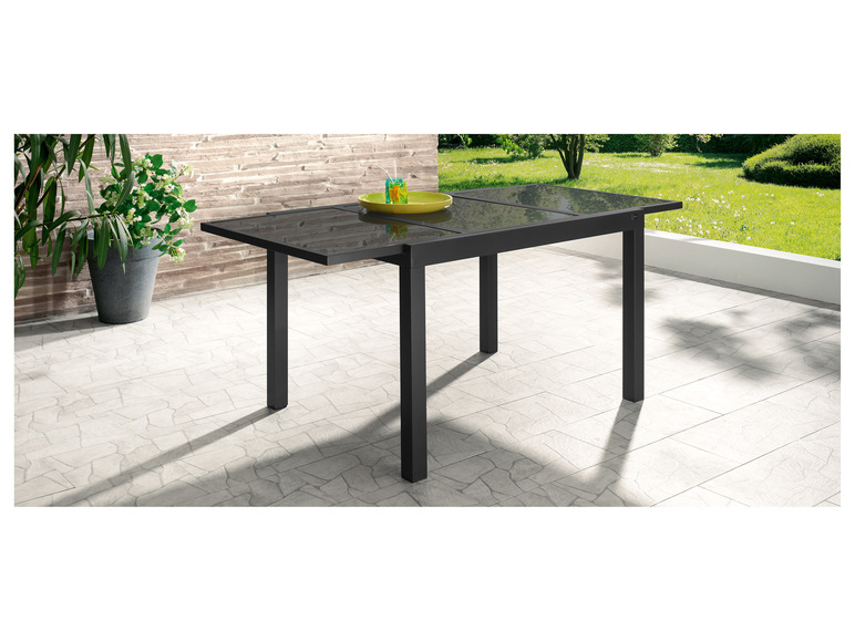 Outsunny tuintafel voor 4 personen, aluminium, weerbestendig, 80cm x 80cm x 74cm, grijs
