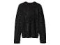 Pull noir duveteux avec des paillettes