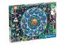 Een puzzeldoos van 1000 stukjes met een hemels dierenriemwiel met een zon in het midden.