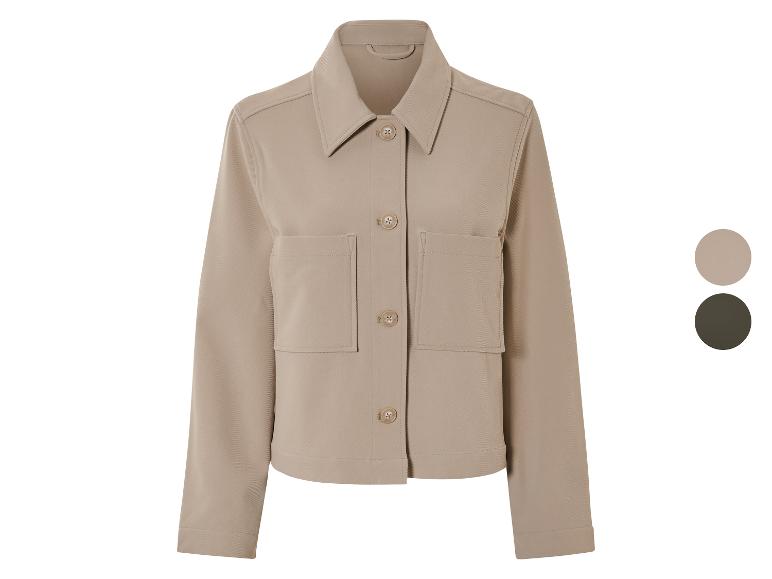 Veste beige avec boutons et poches.