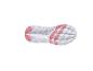 Zool van sportschoen met wit en roze zeshoekig patroon.