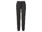 Pantalon de jogging gris foncé pour femme avec cordon de serrage à la taille et chevilles élastiques.