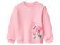 Sweat-shirt rose pour enfant avec applications papillon et fleurs