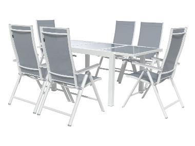 LIVARNO home Table de jardin extensible avec 6 chaises de jardin »Houston«