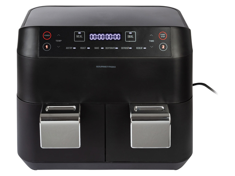 Ga naar volledige schermweergave: GOURMETmaxx Airfryer met dubbele mand 2 x 3,8 l - afbeelding 3