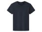 Donkerblauw T-shirt met korte mouwen en ronde hals