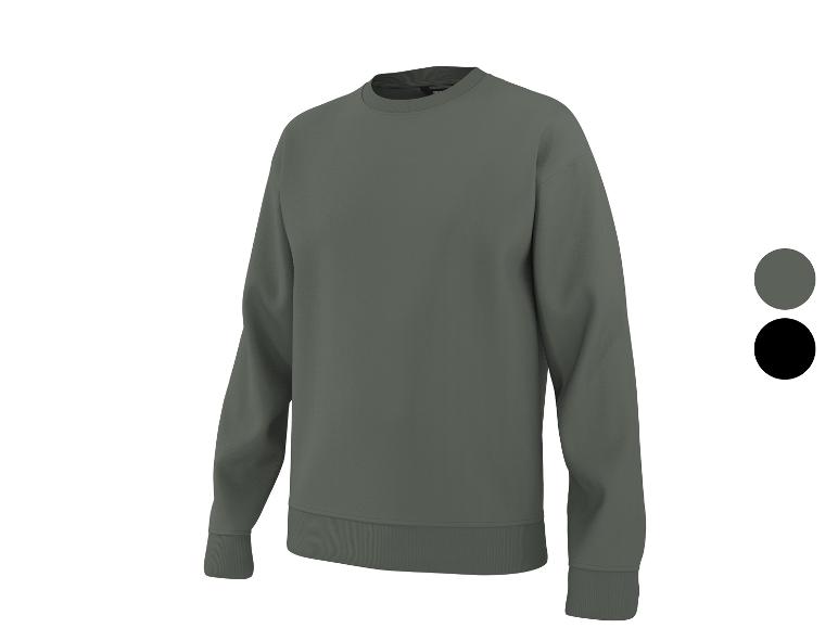 Sweat-shirt gris à manches longues, présentant deux variantes de couleur : gris et noir.