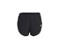 Short de sport noir avec empiècements latéraux gris clair et logo blanc