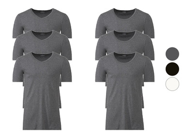 LIVERGY Set de 3 T-shirts côtelés en coton