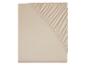 Beige effen hoeslaken.