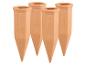 Vier Parkside terracotta conische gieters.