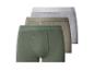 3-pack heren katoenen boxershorts in groen, kaki en grijs
