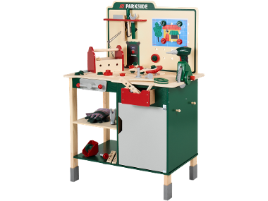 LUPILU® Houten speelgoedwerkbank, 74-delig