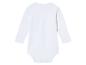 Un body blanc à manches longues pour bébé.