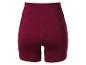 Short de sport bordeaux taille haute avec une poche latérale.