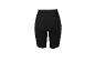 Zwarte dames fietsbroek met hoge taille en geribbelde textuur.